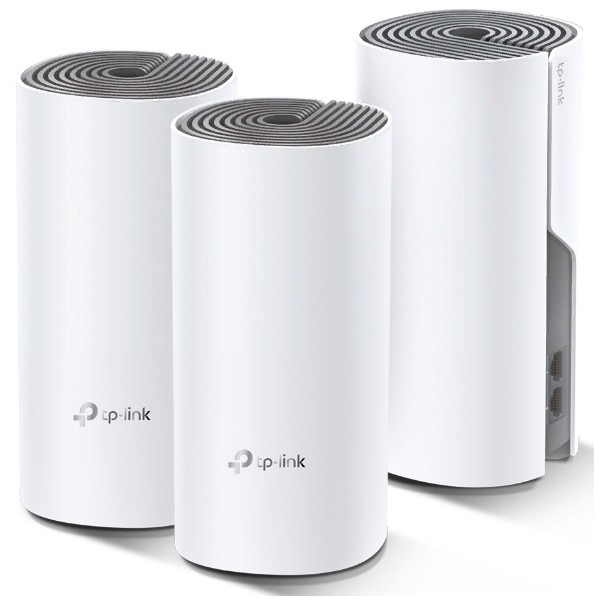Mesh Wi-Fi система TP-LINK Deco E4(3-PK) AC1200 Dual-Band, 867Mb/s 5GHz+300Mb/s 2.4GHz, 2xWAN/LAN 100 Mb/s, 2 антенны, Beamforming, MU-MIMO