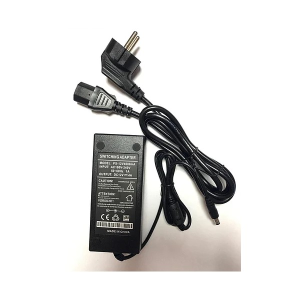 Блок питания12V/4A для регистратора со шнуром